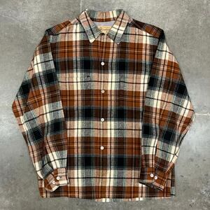 Vintage 50's Penney's Towncraft Loop Collar Flannel Medium